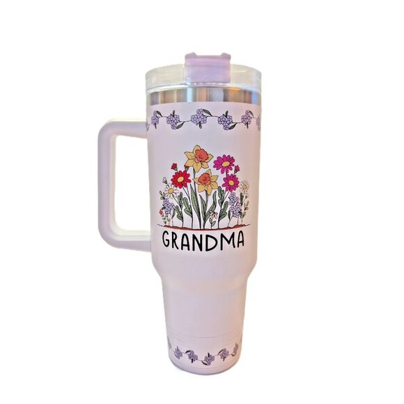 40oz Grandma Tumbler w/Straw Gift for Grandma - Picture 1 of 11